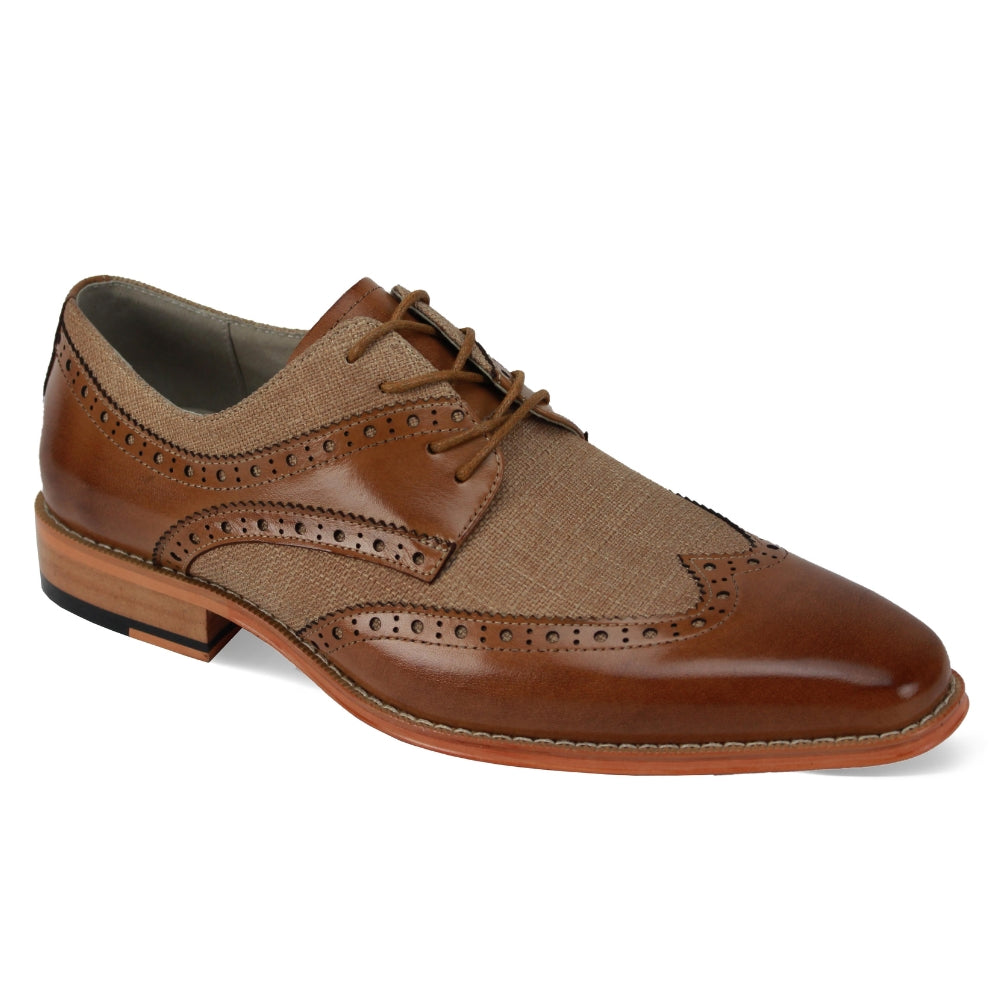 Giovanni Leather Dress Shoes-NICO-TAN