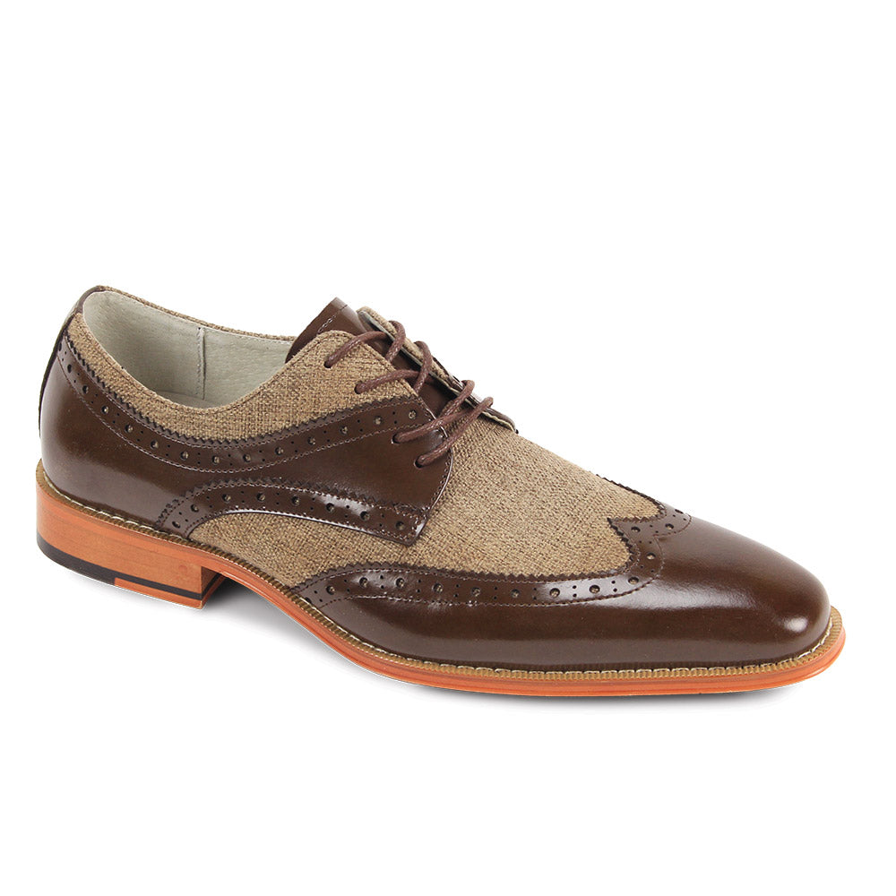 GIOVANNI LEATHER SHOES-NICO CHBRN/BRN / 13