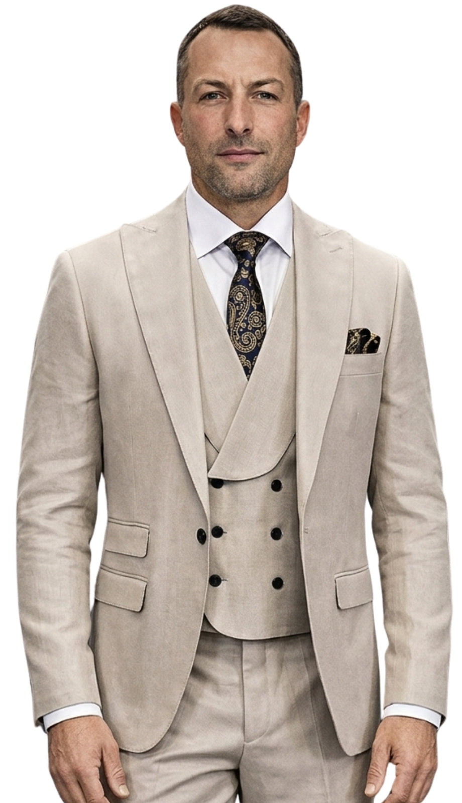 Statement PALAZIO-TAN-3PC Mens Suit