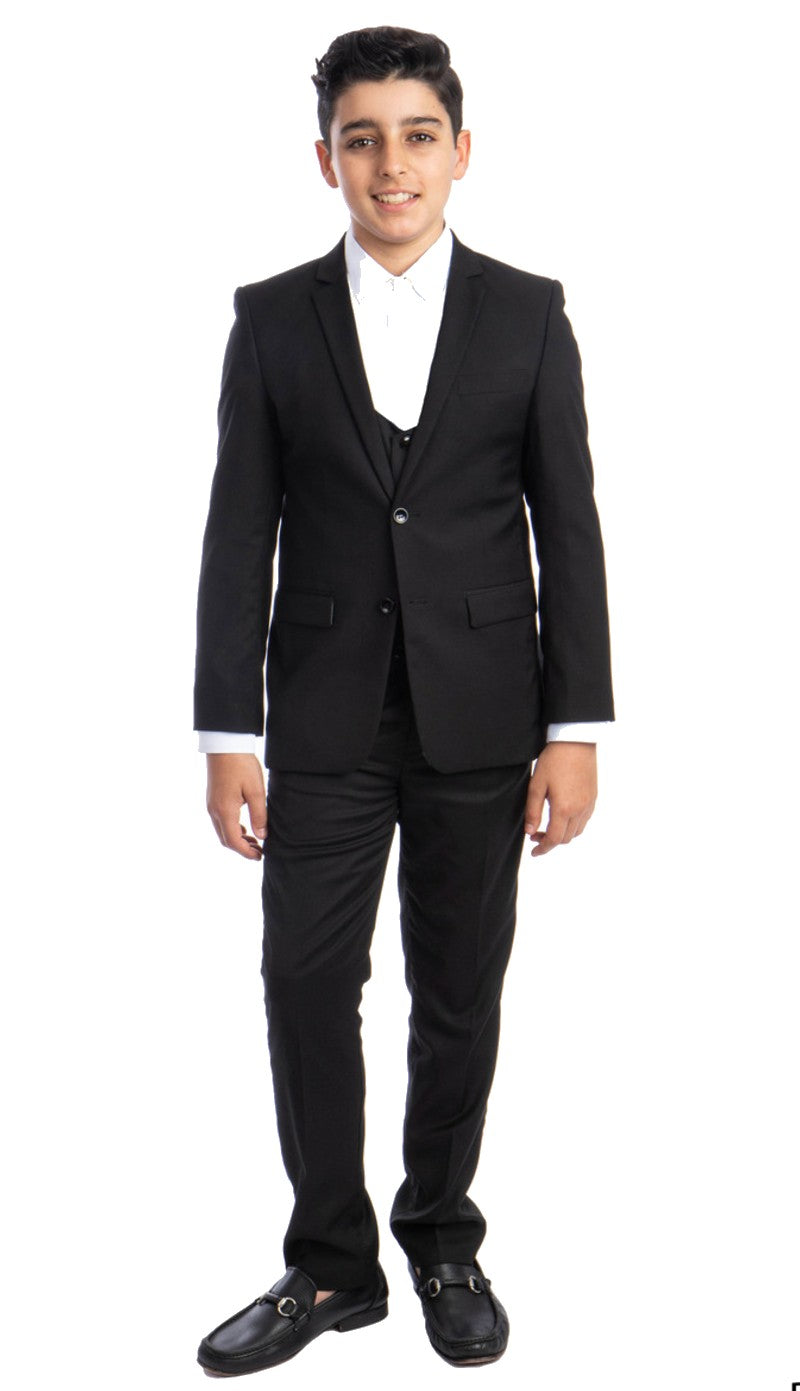 PERRY ELLIS PB408-01-BLK Boys Suit