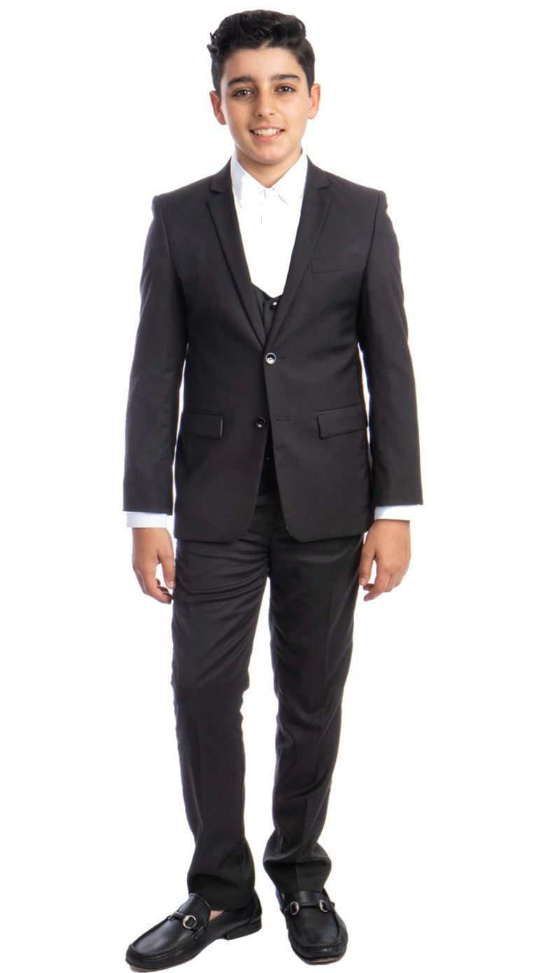 PERRY ELLIS PB408-04-DARK-GRY Boys Suit
