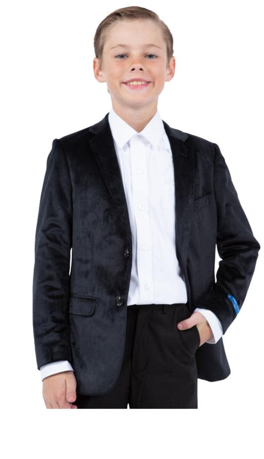 PERRY ELLIS PBJ386-01-BLK Boys Suit