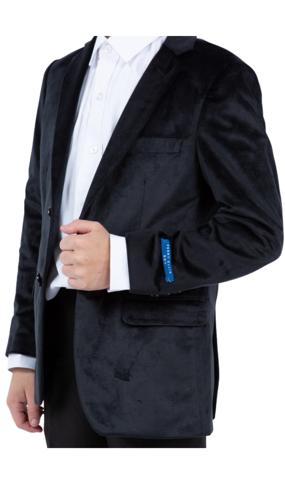 PERRY ELLIS PBJ386-01-BLK Boys Suit