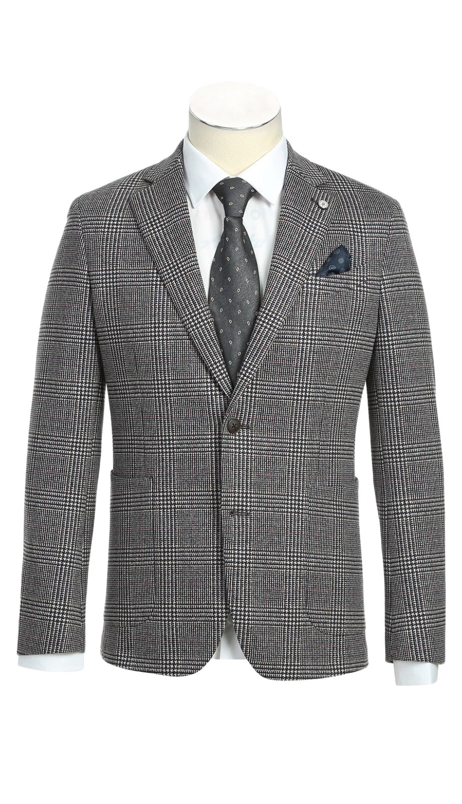 Pellagio PF23-13-GRY-BLUE Mens Blazer
