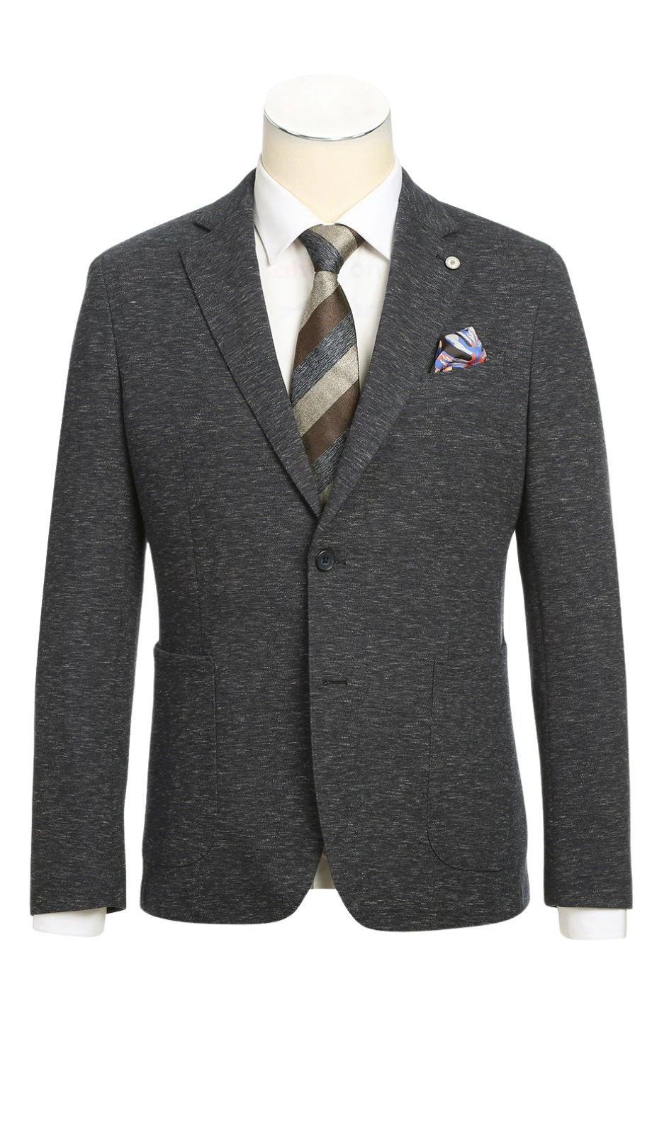 Pellagio Mens Blazer PF24-1-GRY-BLUE