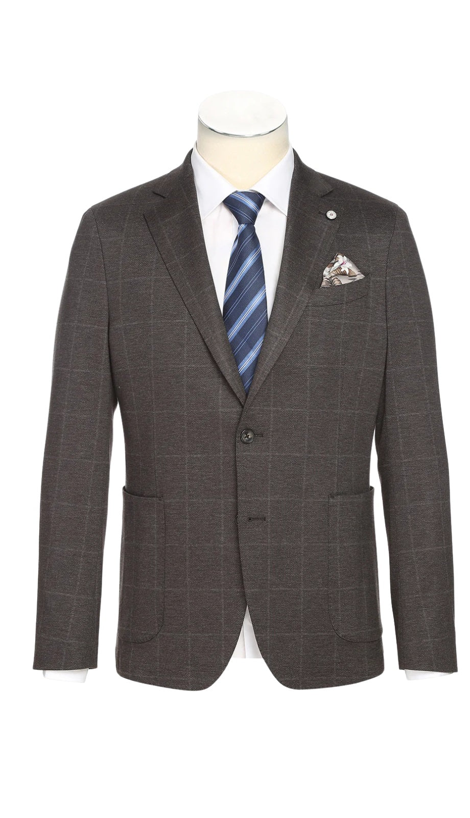 Pellagio Mens Blazer PF24-5-DARK-BRN