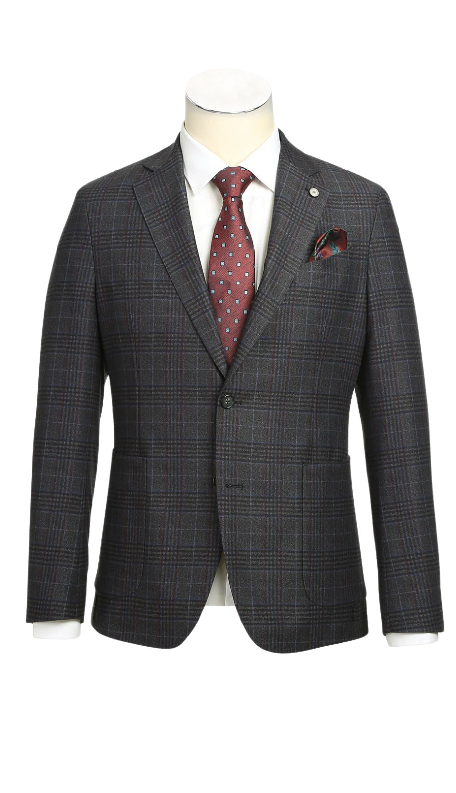 Pellagio Mens Blazer PF24-12-BLU-BLK