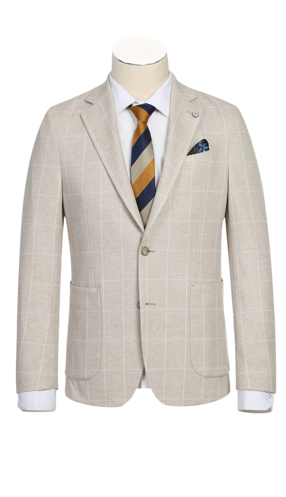 Pellagio Mens Blazer PS23-7-BEIGE-PLAID