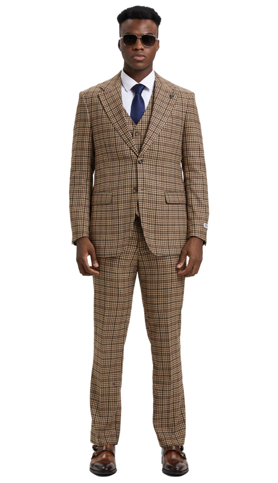 Stacy Adams SM162H1-01-BRN Mens Suit