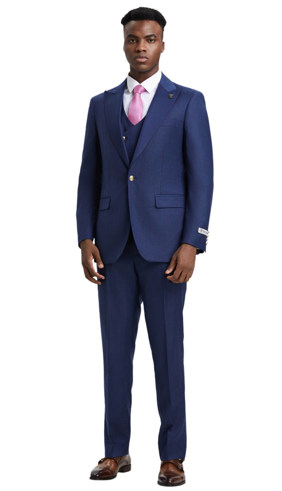 Stacy Adams SM165H1-12-NAVY Mens Suit