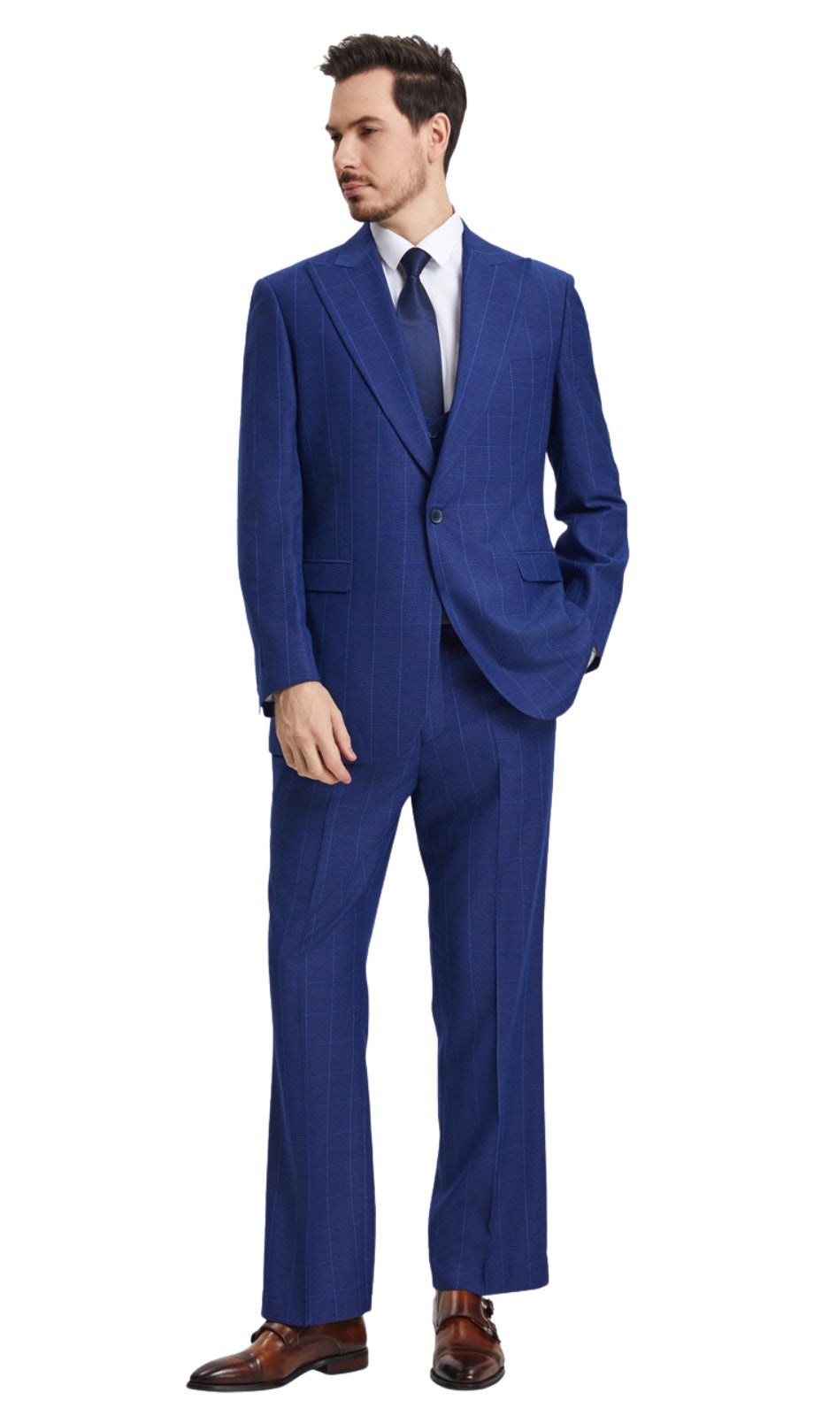Stacy Adams SM172H1-20-BLUE Mens Suit