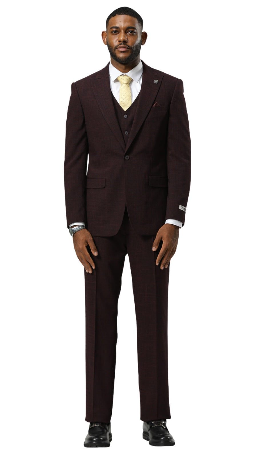 Stacy Adams SM189H1-03-BURG Mens Suit