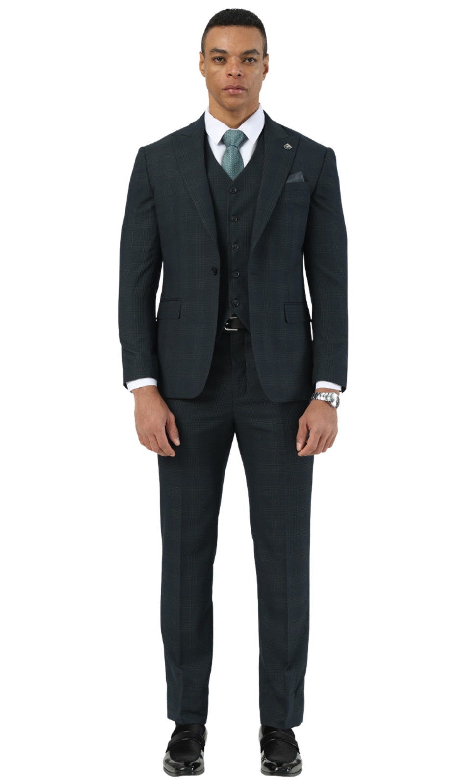 Stacy Adams SM209H1-01-GRN Mens Suit
