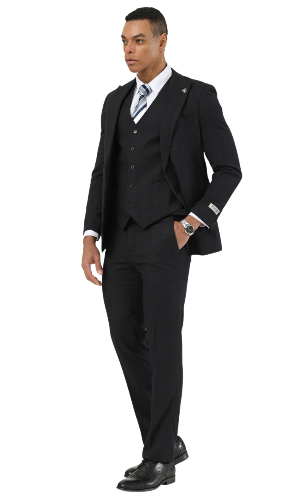 Stacy Adams SM209H1-02-BLK Mens Suit