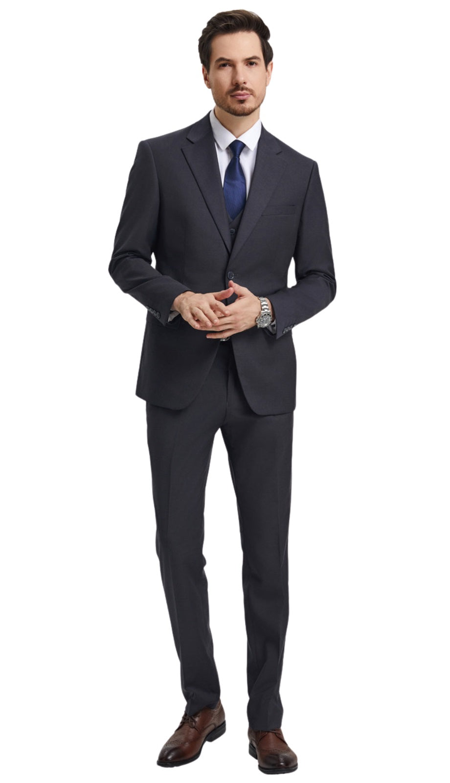 Stacy Adams SM282H1-03-CHAR Mens Suit