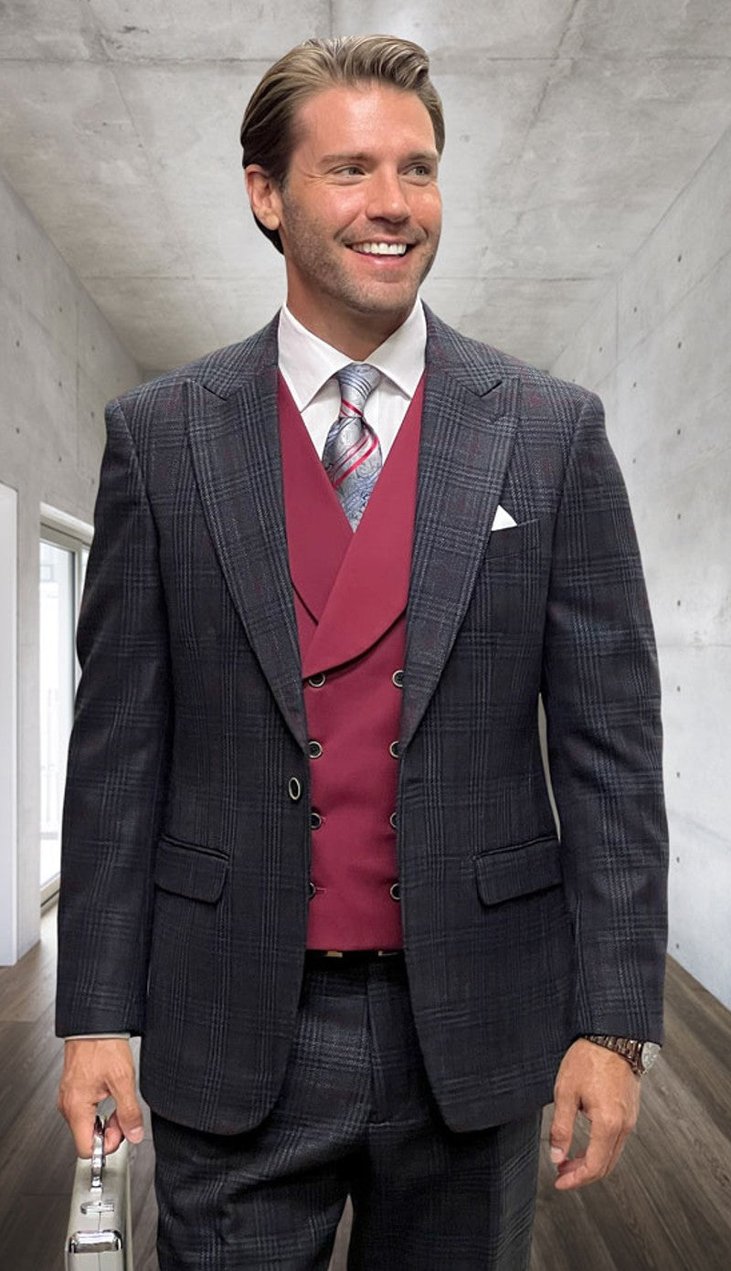 Statement SORENTO-BK Mens Suit