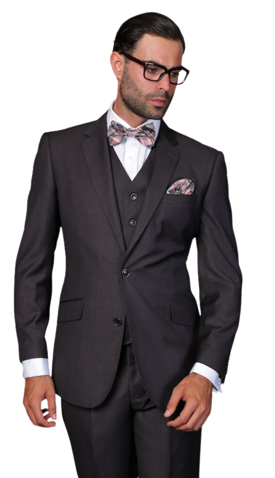 Statement STZV-100-H-CHARCOAL-3PC Mens Suit