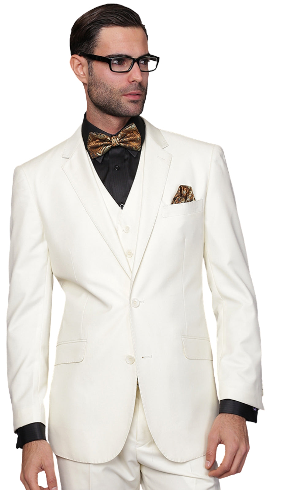 Statement STZV-100-OFF WHITE-3PC Mens Suit