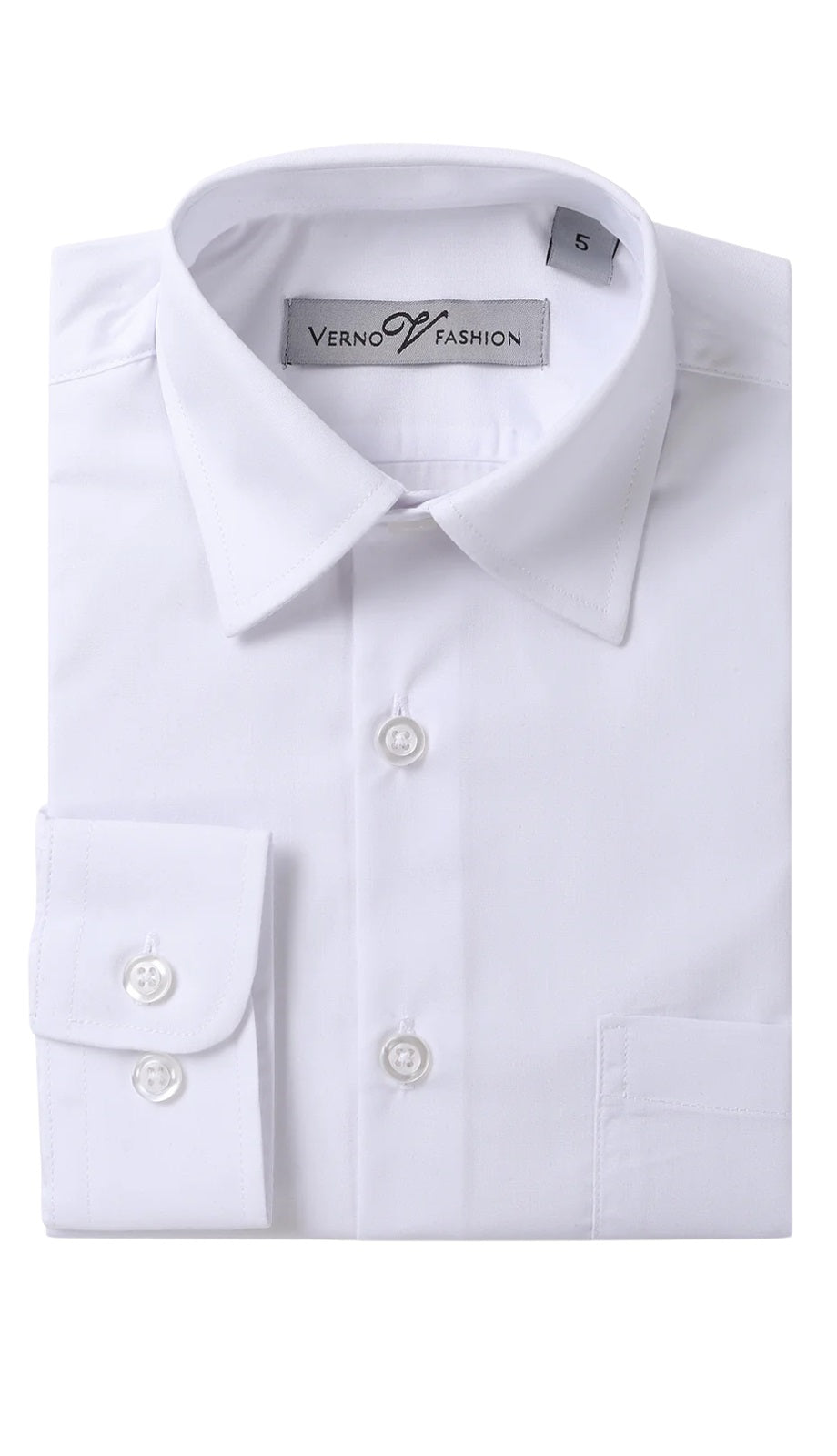 Verno TC-01-WHT Boys Shirt