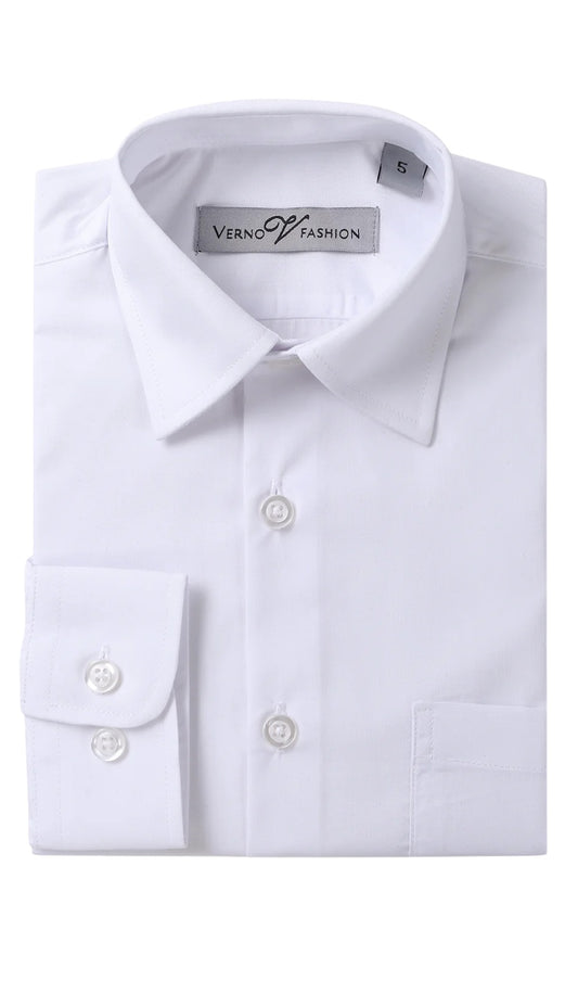 Verno TC-01-WHT Boys Shirt