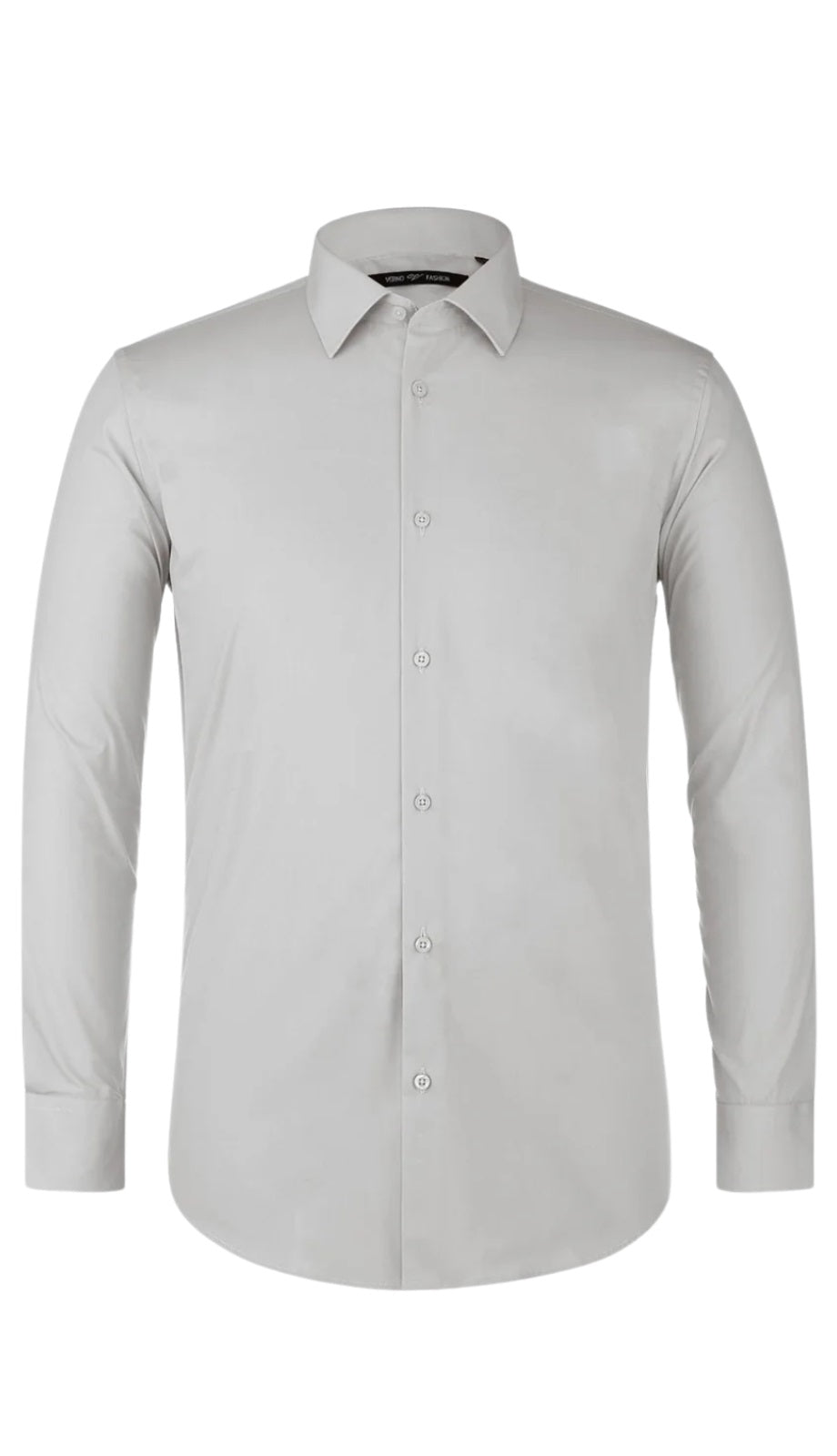 Renoir Mens Shirts TC629-GRY ( Classic Fit Long Sleeve Spread Collar Dress Shirt )