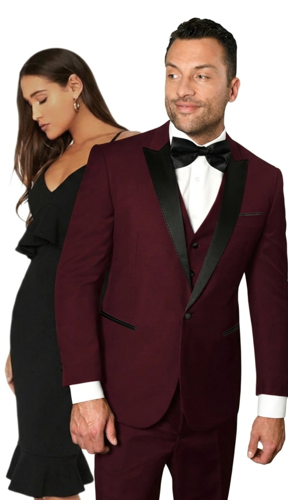 Statement TUX-PK-BURGUNDY Mens TUXEDO