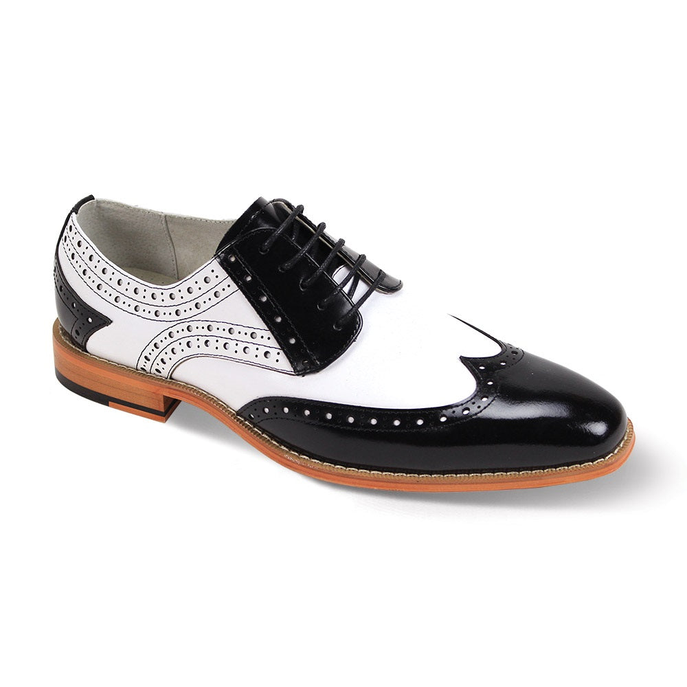 Giovanni Leather TROY-BLK-WHT Shoes