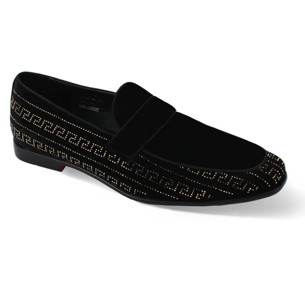 AM VINCENT-BLACK-GOLD Mens Shoes