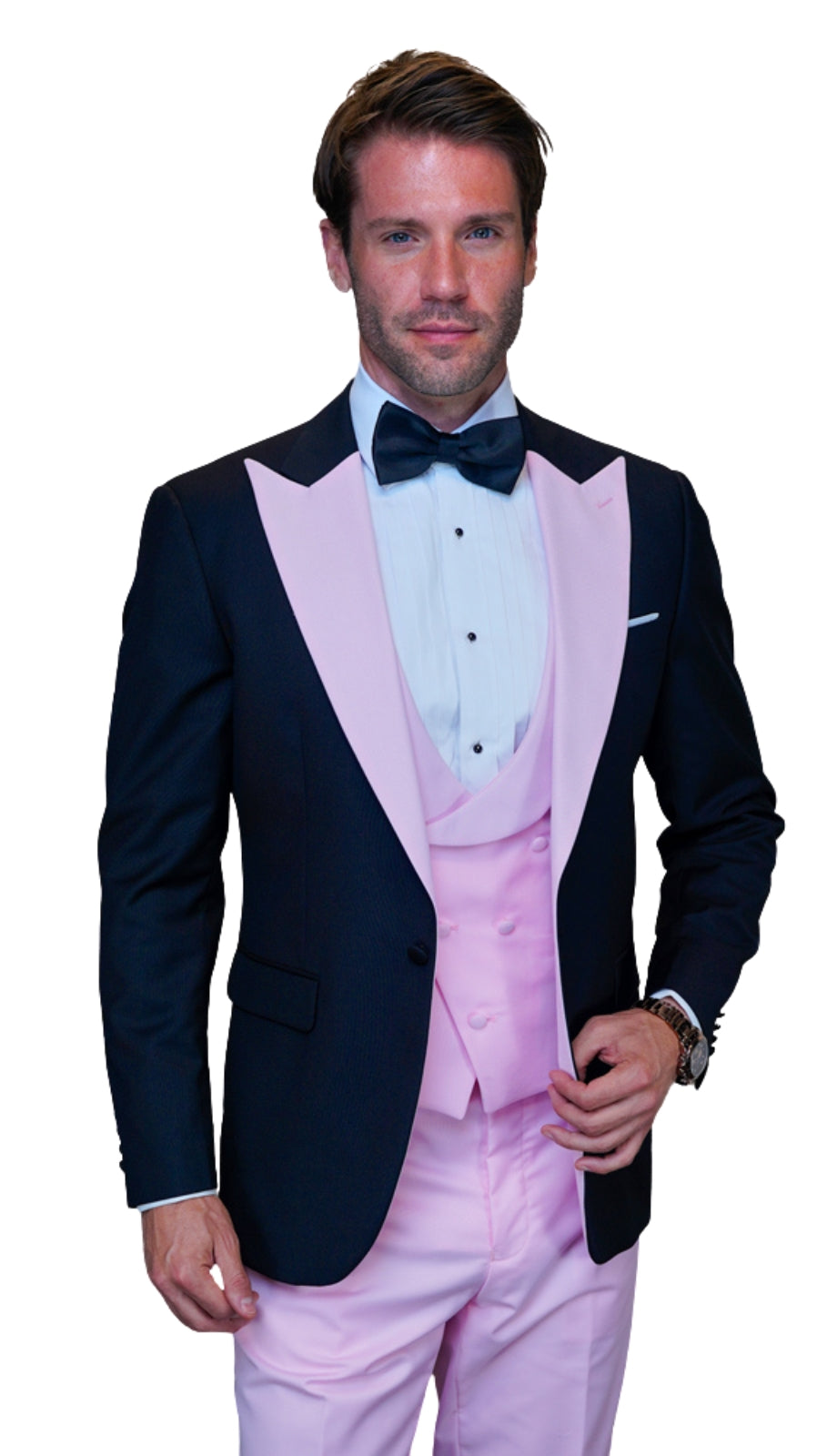 Statement ARYA-PINK-3PC Mens Suit
