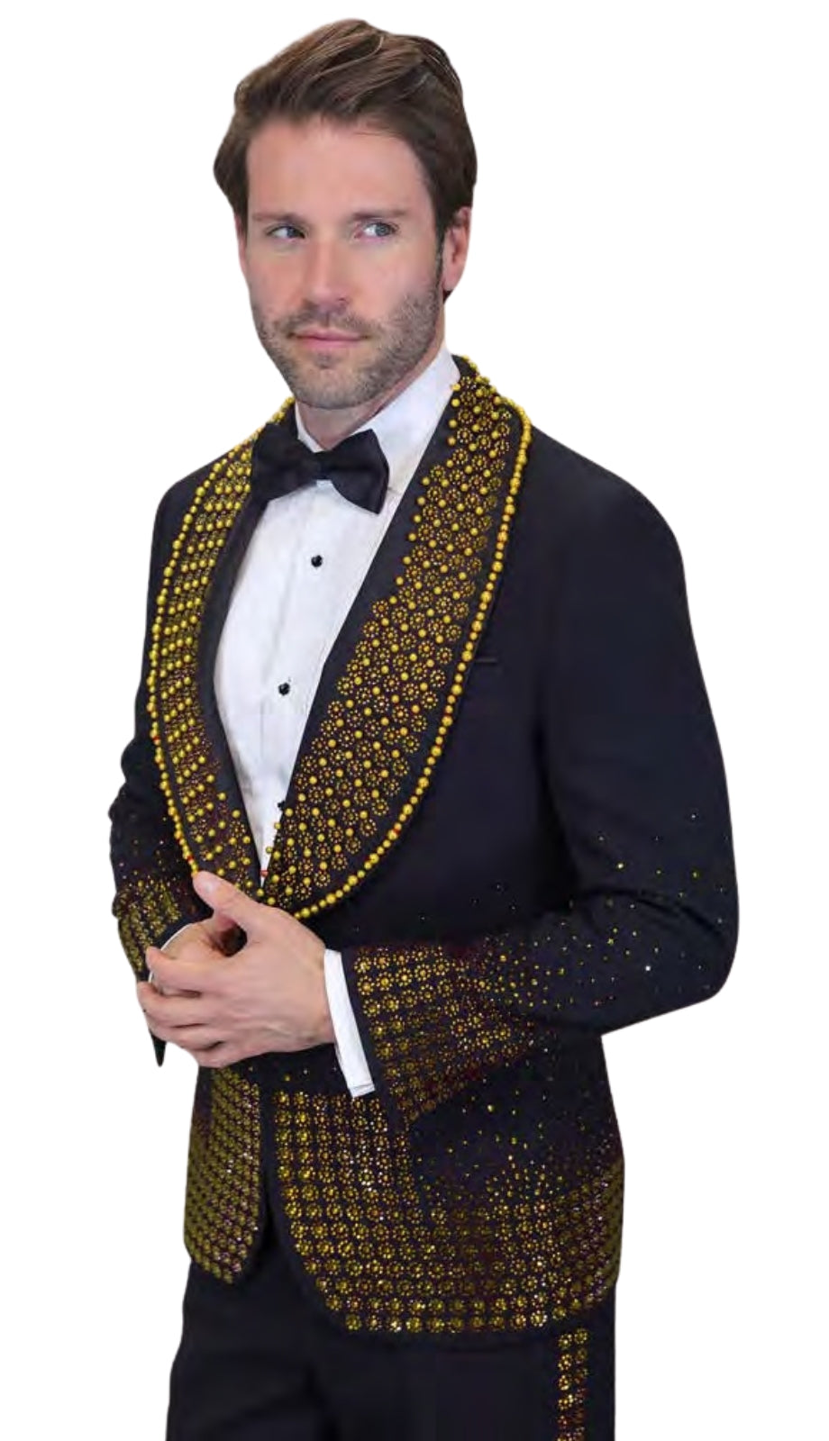 Statement AWARD-BLACK-GOLD Mens Suit