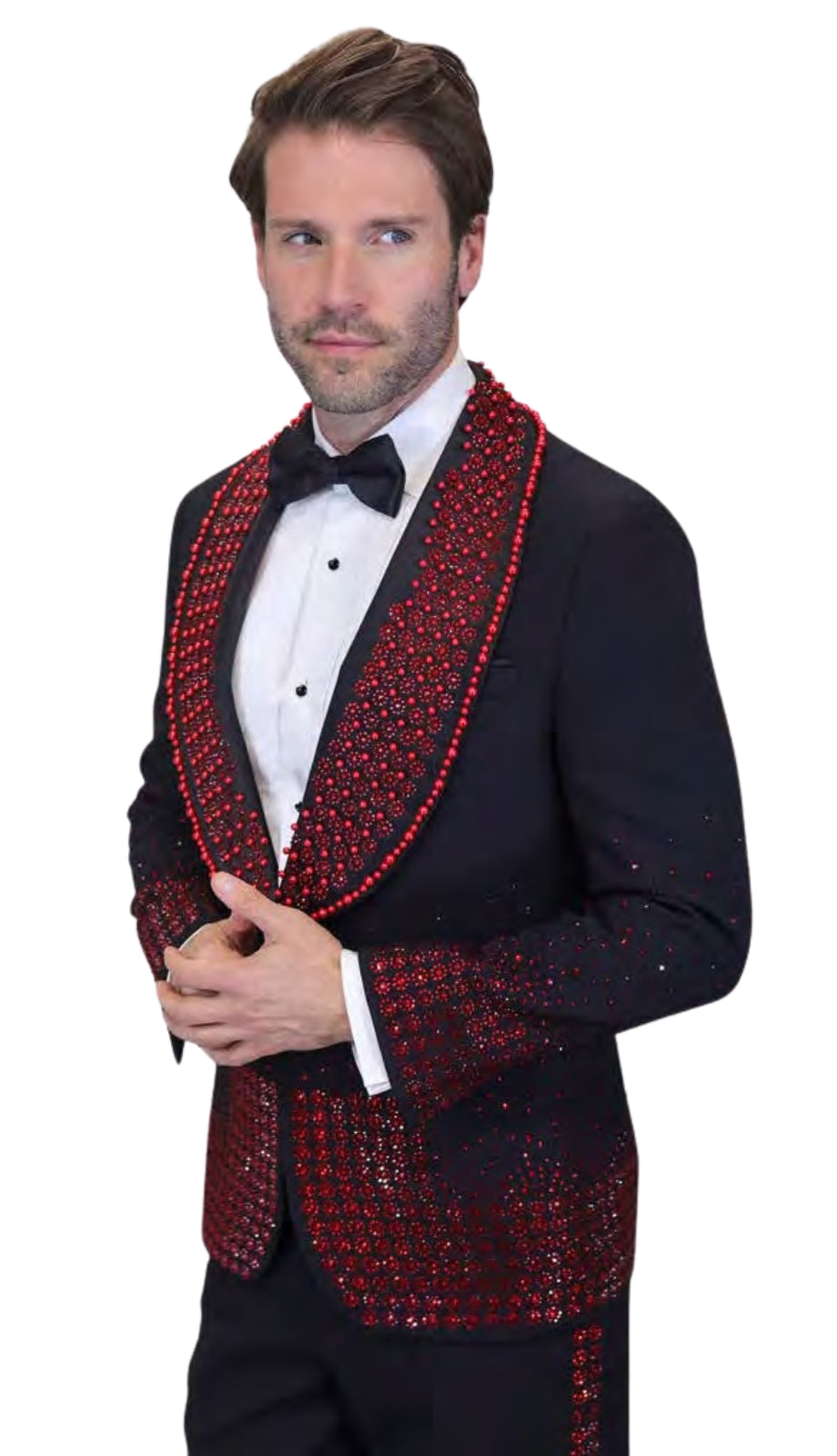 Statement AWARD-BLACK-RED Mens Suit