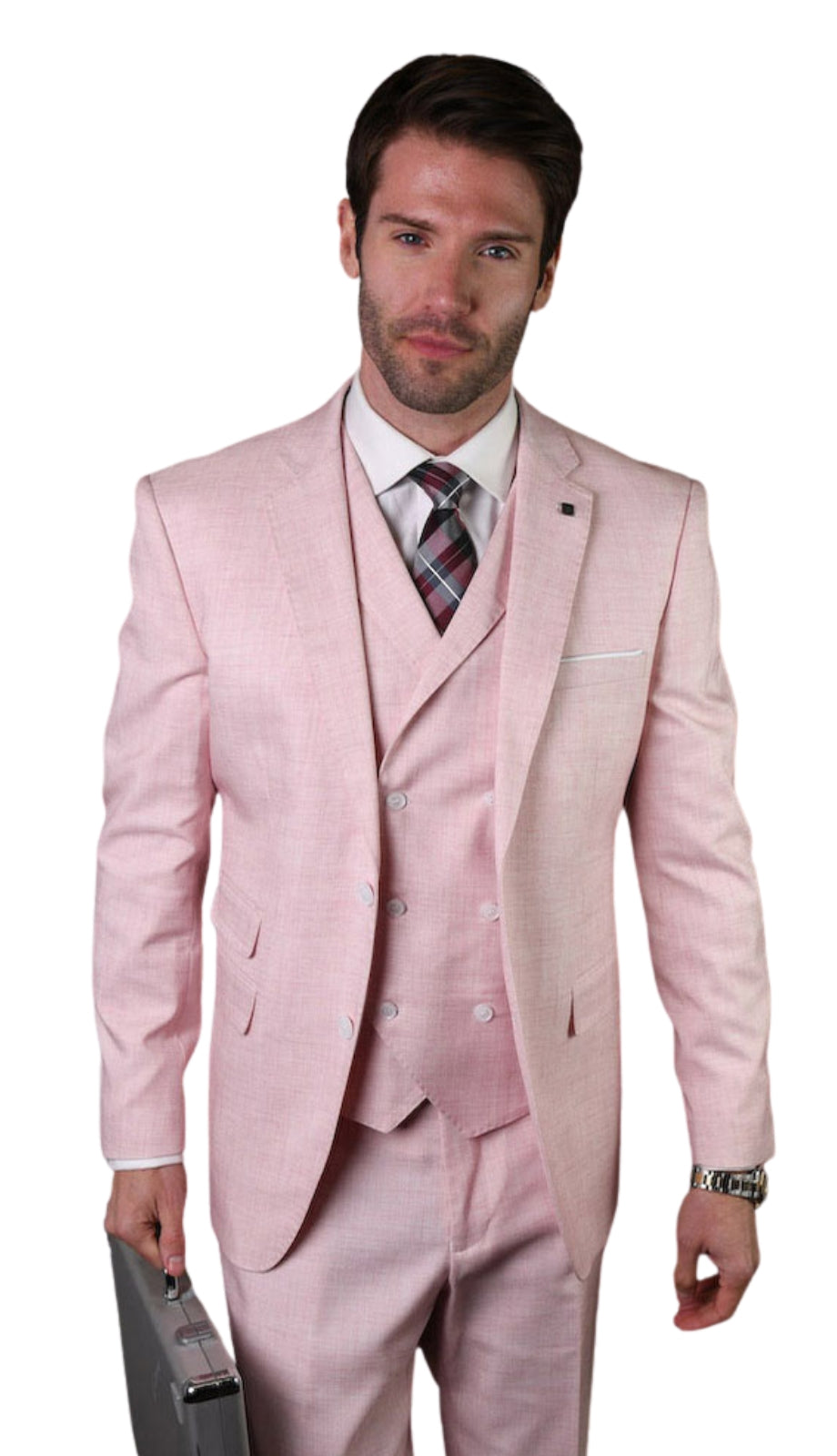 Statement LANZO-PINK-3PC Mens Suit