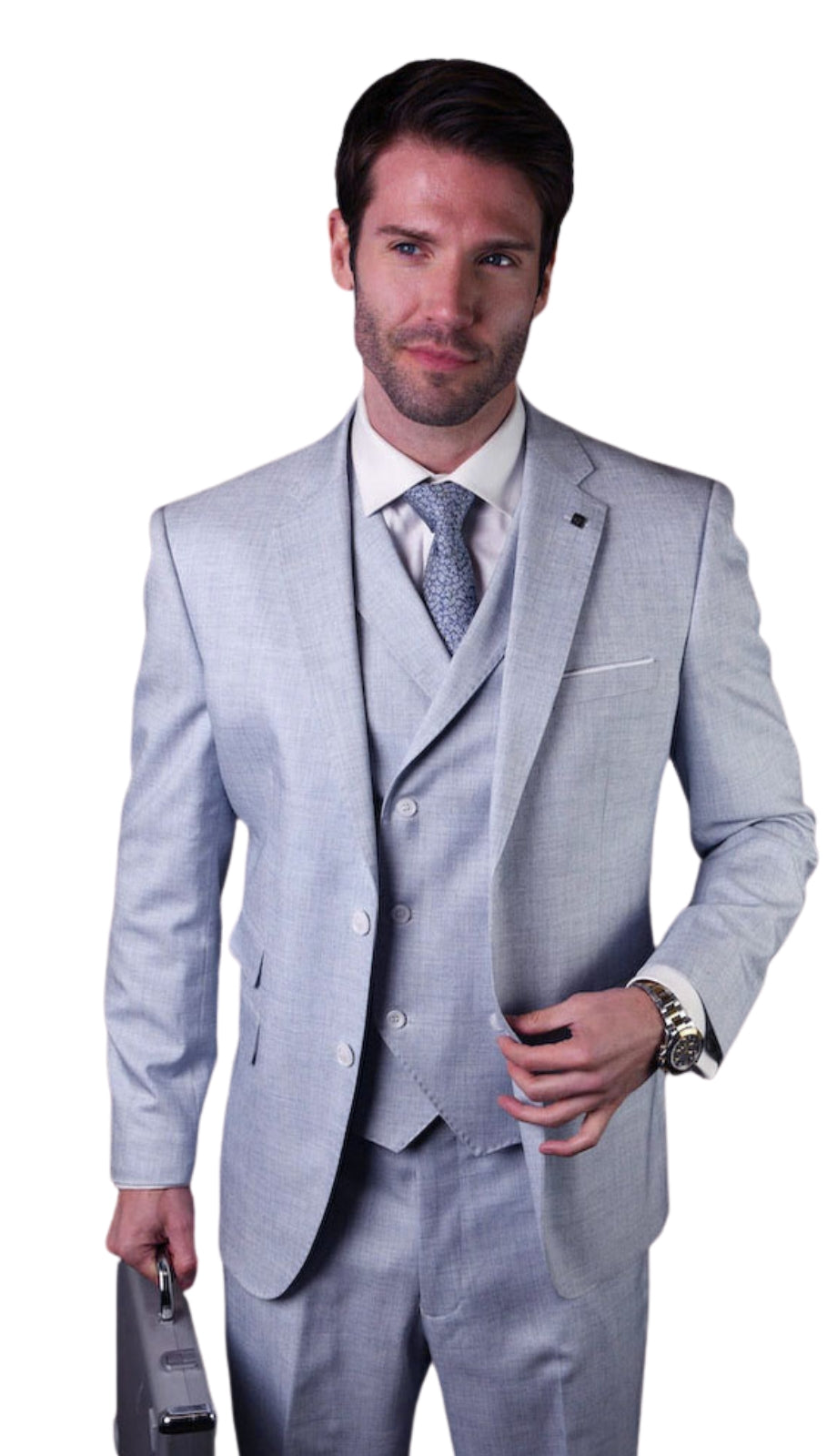 Statement LANZO-POWDER-3PC Mens Suit