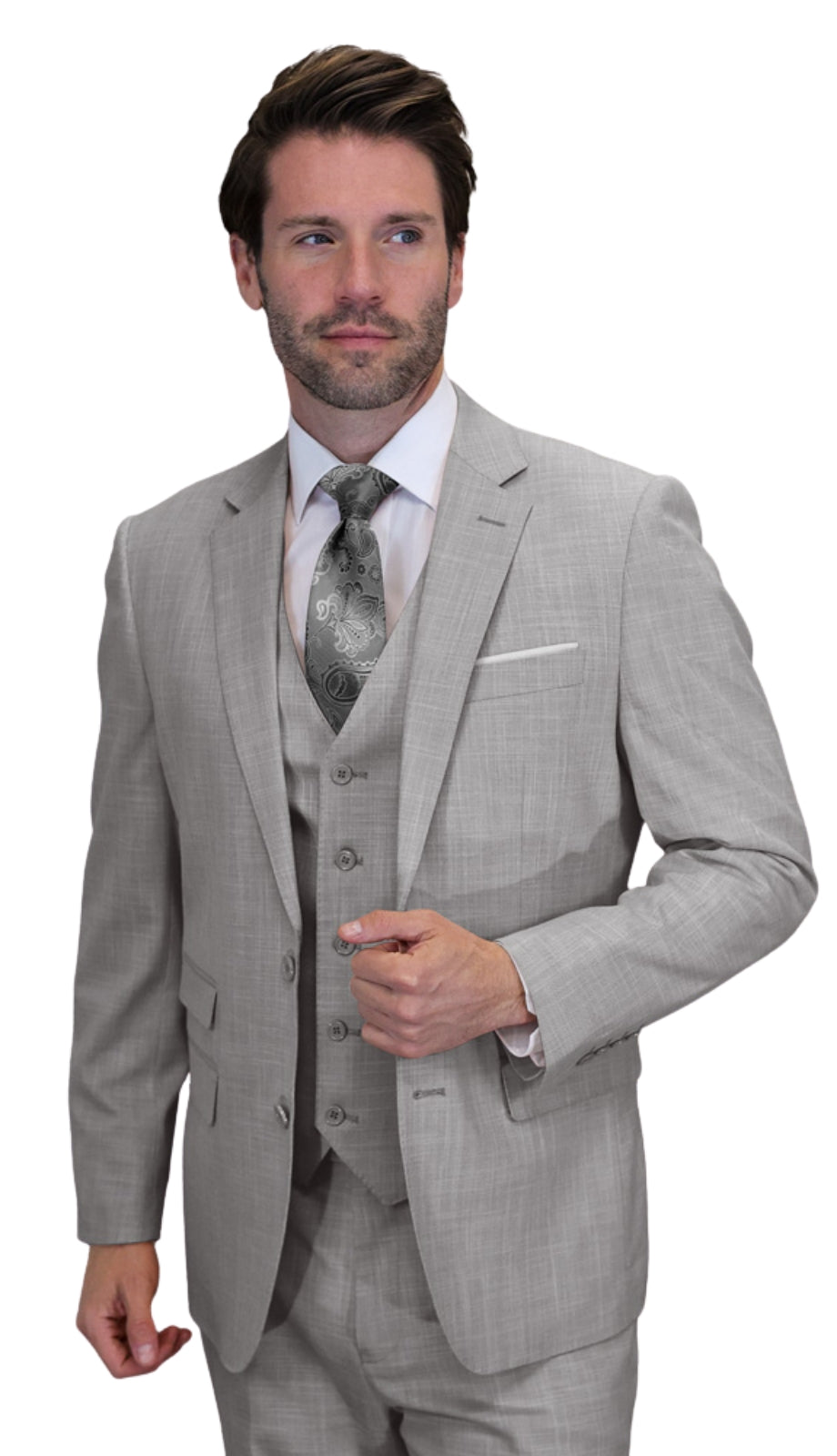 Statement LARZO-GREY-3PC Mens Suit – Mens Suit World