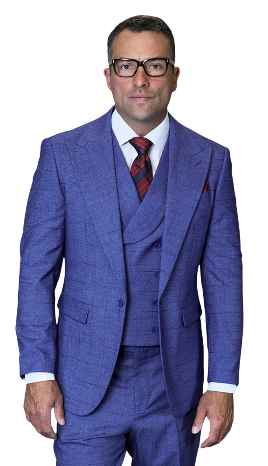 Statement VERONA-INDIGO-3PC Mens Suit