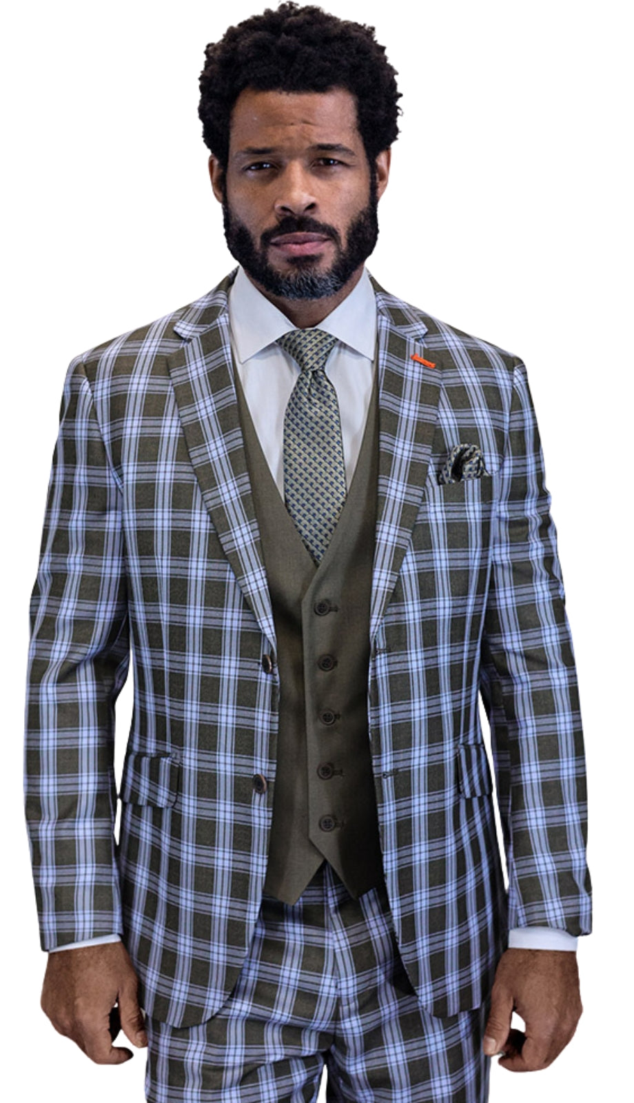 Statement ZILONI-1-BLUE-3PC Mens Suit