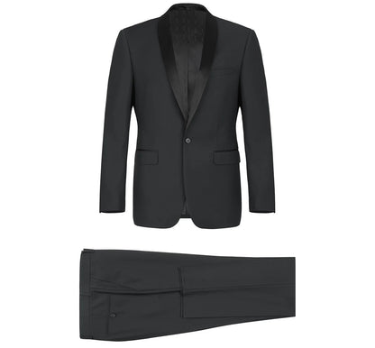 Renoir Mens Tuxedo 201-1-BLK ( Peak Lapel Tuxedo )