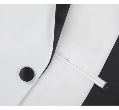 Renoir Mens Tuxedo 201-16-IVORY ( Slim Fit 2-Piece Shawl Lapel Tuxedo Suit )