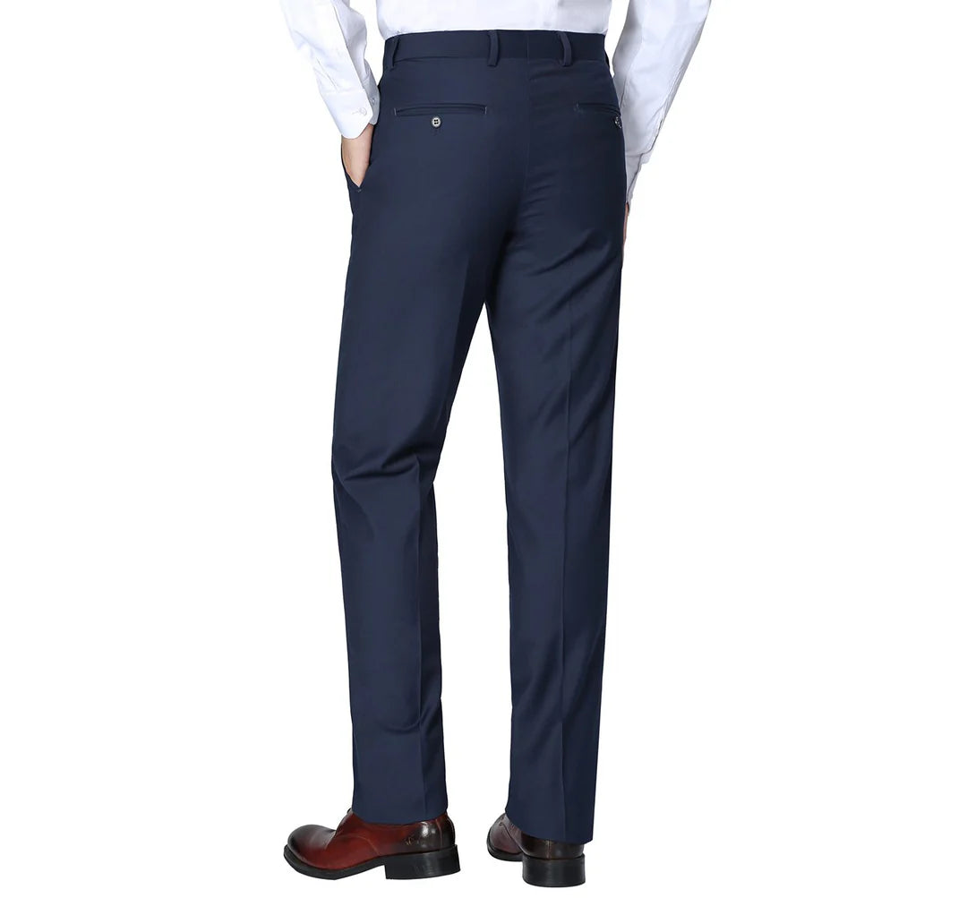 Renoir Mens Pant 201-19-NAVY ( Flat Front Suit Separate Pants )