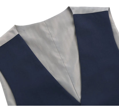 Renoir Mens Vest 201-19-NAVY ( Classic Fit Suit Separate Vest )