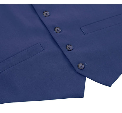 Renoir Mens Vest 201-20-ROY-BLU ( Classic Fit Suit Separate Vest )