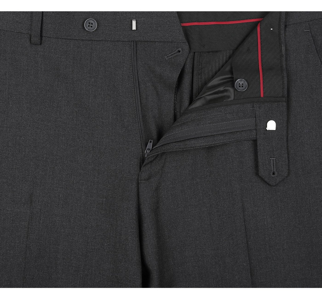 Renoir Mens Pant 202-1-CHAR ( Flat Front Suit Separate Pants )