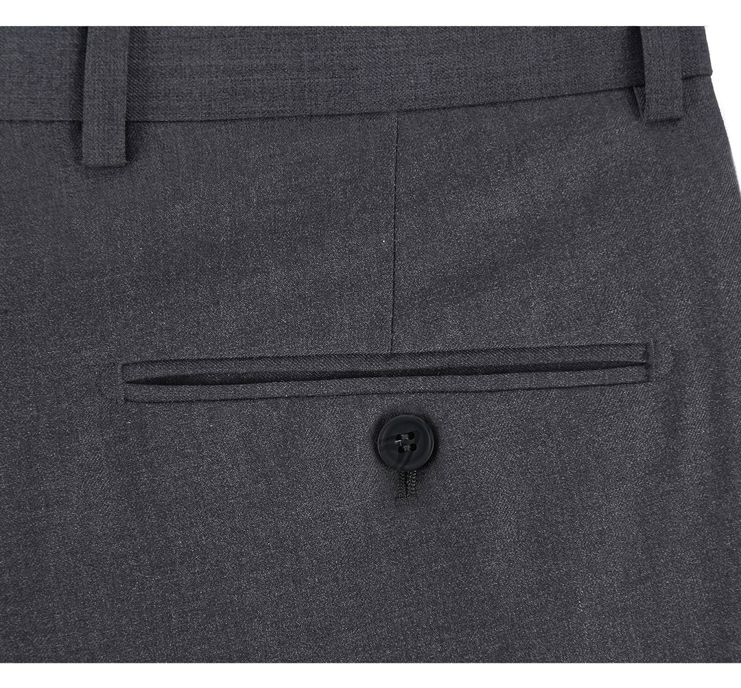Renoir Mens Pant 202-1-CHAR ( Flat Front Suit Separate Pants )