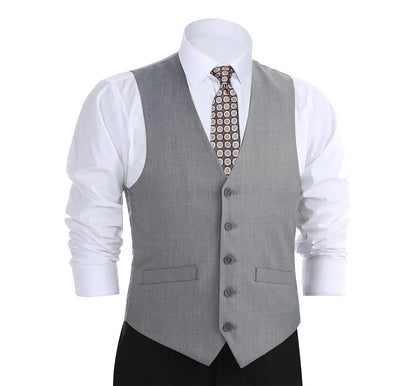 Renoir Mens Vest 202-2-GRY ( Classic Fit Suit Separate Vest )