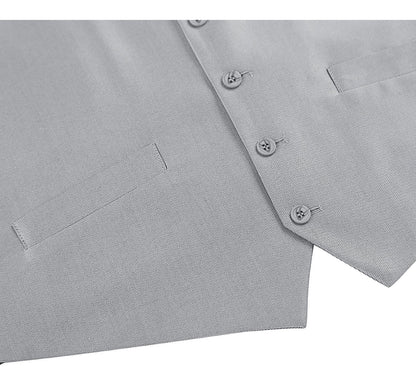 Renoir Mens Vest 207-2-GRY ( Classic Fit Sharkskin Suit Vest )