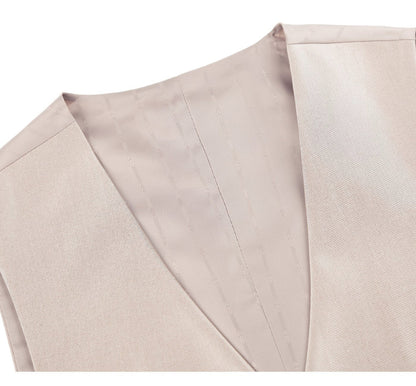 Renoir Mens Vest 207-3 -BEIGE (  Classic Fit Sharkskin Suit Vest )