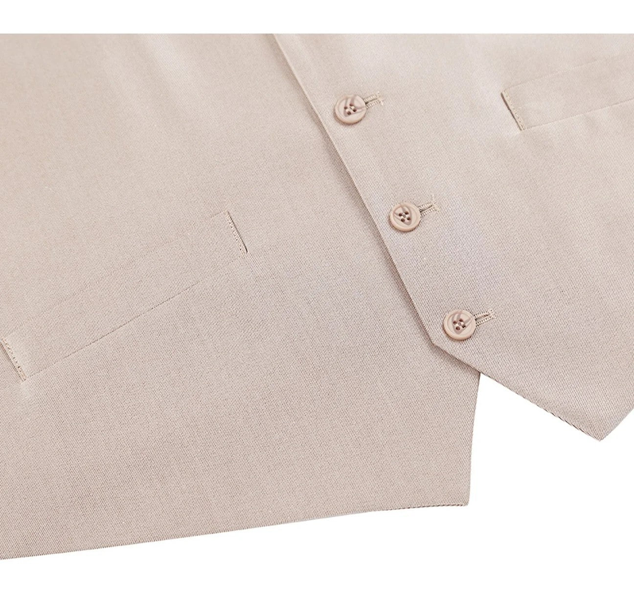 Renoir Mens Vest 207-3 -BEIGE (  Classic Fit Sharkskin Suit Vest )