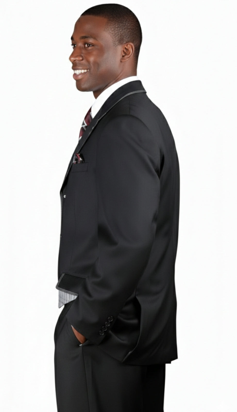 Milano Moda 2916-BLK Mens Suit