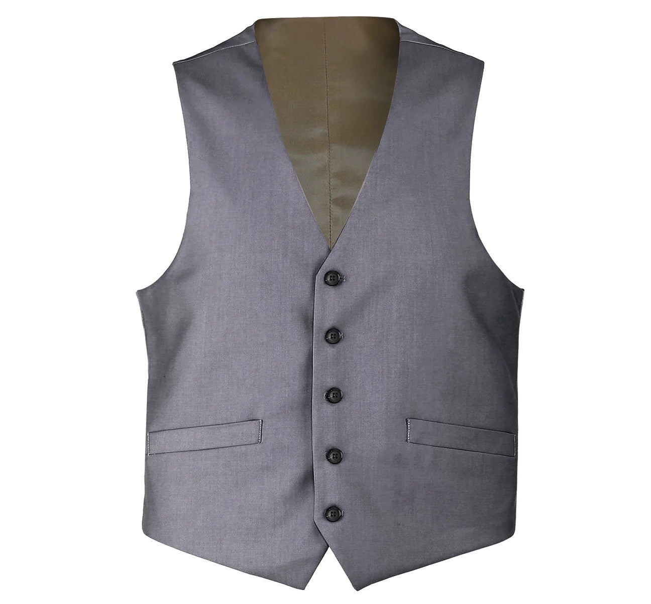 Renoir Mens Vest 508-3-DARK-GRY ( Classic Fit Suit Separate Wool Vest )
