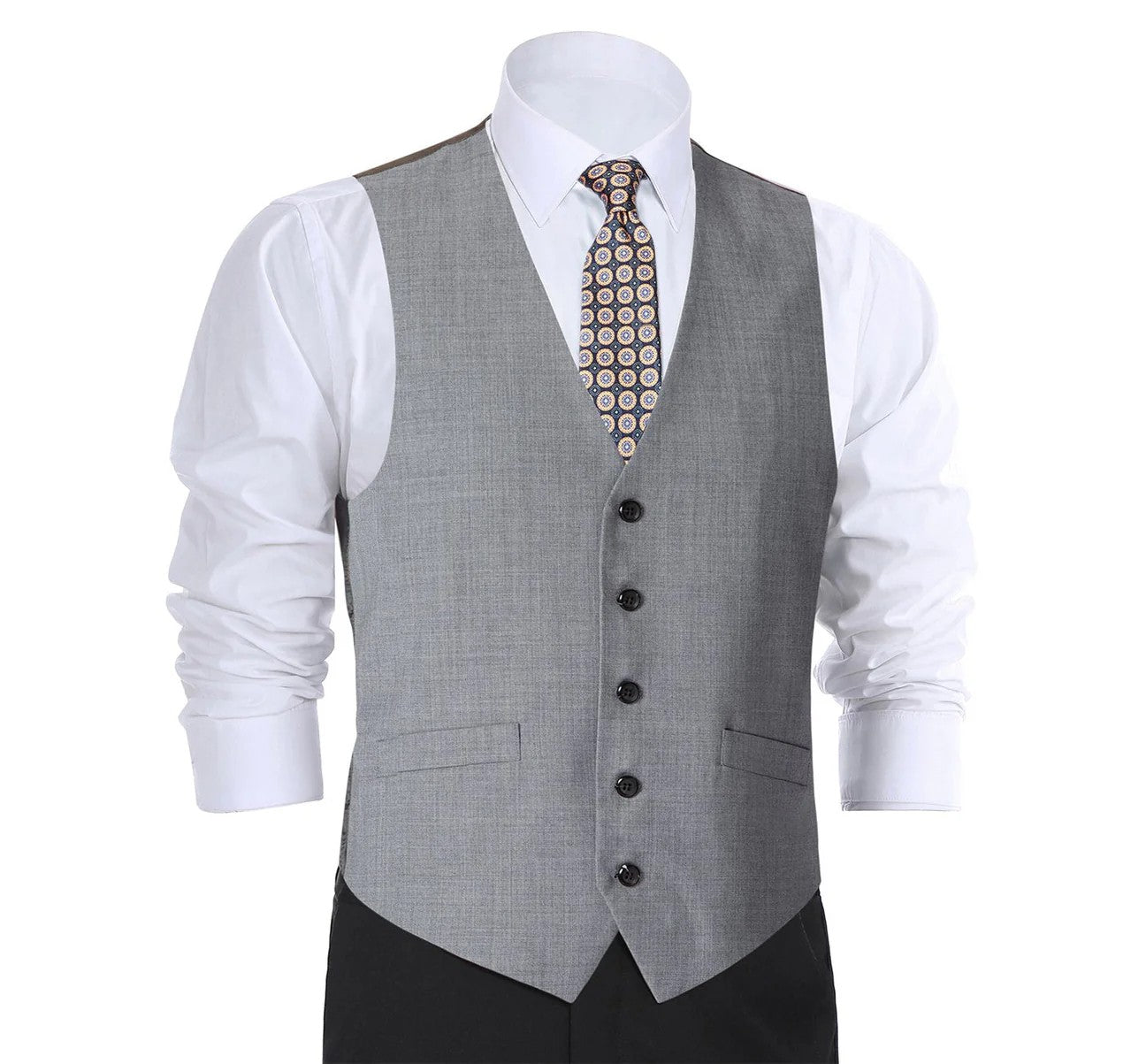 Renoir Mens Vest 508-5-LG ( Classic Fit Suit Separate Wool Vest )